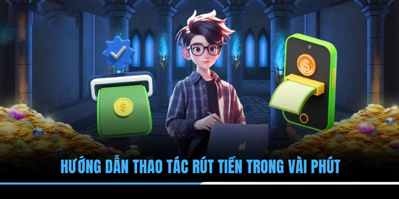 Hướng dẫn thao tác rút tiền trong vài phút
